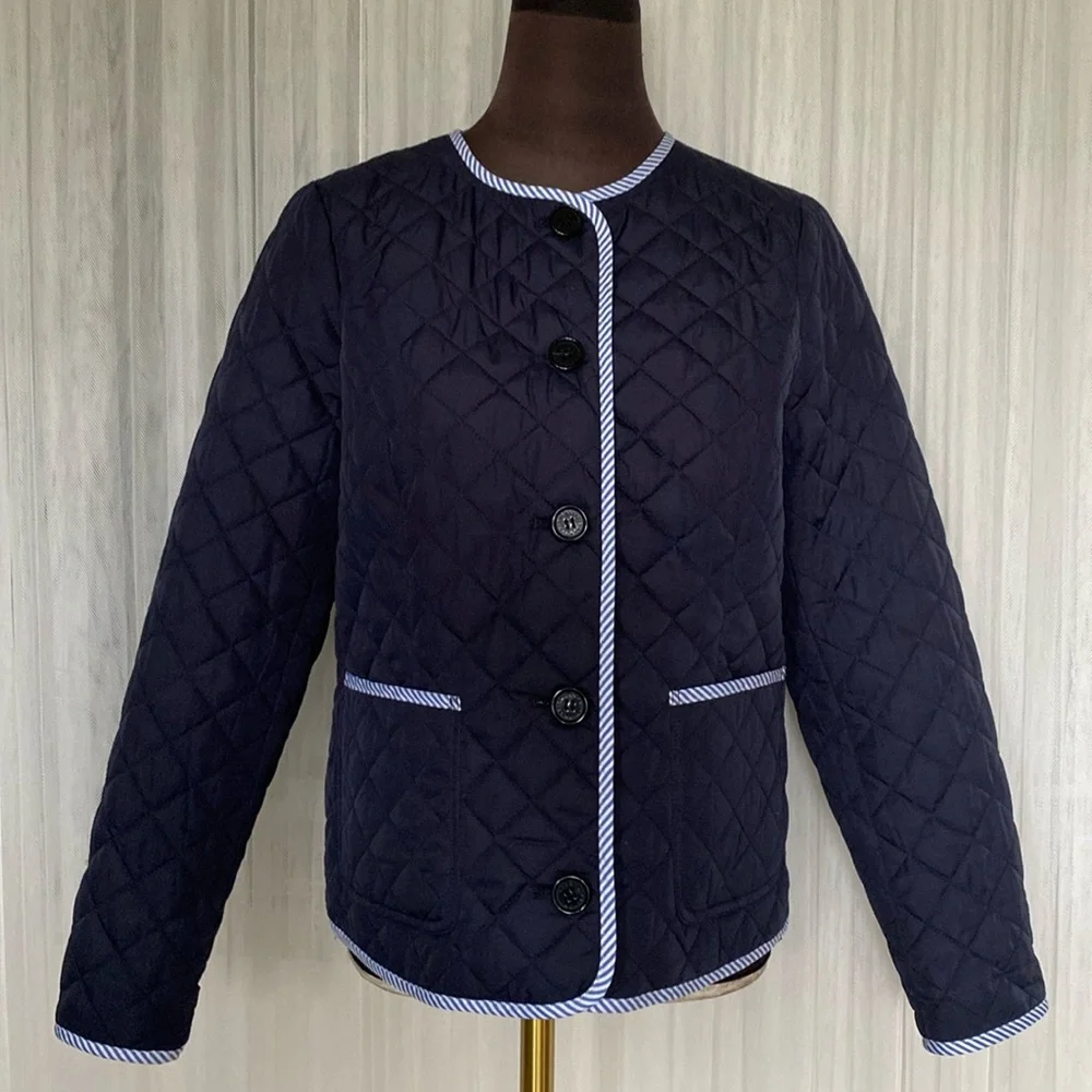 Talbots diamond quilted lightweight jacket! Brand new without tag! Boxy! Size XS - Picture 1 of 17
